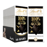 Lindt EXCELLENCE 100% Cocoa bar packaging highlighting premium dark chocolate for gifting.