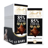 Lindt EXCELLENCE 85% cocoa bar pack-shot, premium gifting appeal.