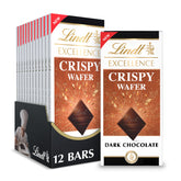 Lindt EXCELLENCE Crispy Wafer pack showing gift-ready indulgence for chocolate lovers.