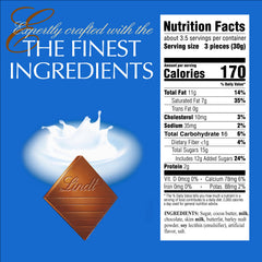 Closeup of Lindt EXCELLENCE milk chocolate texture and creaminess