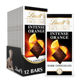 Lindt EXCELLENCE Intense Orange 12-pack bars, ideal for gifting.