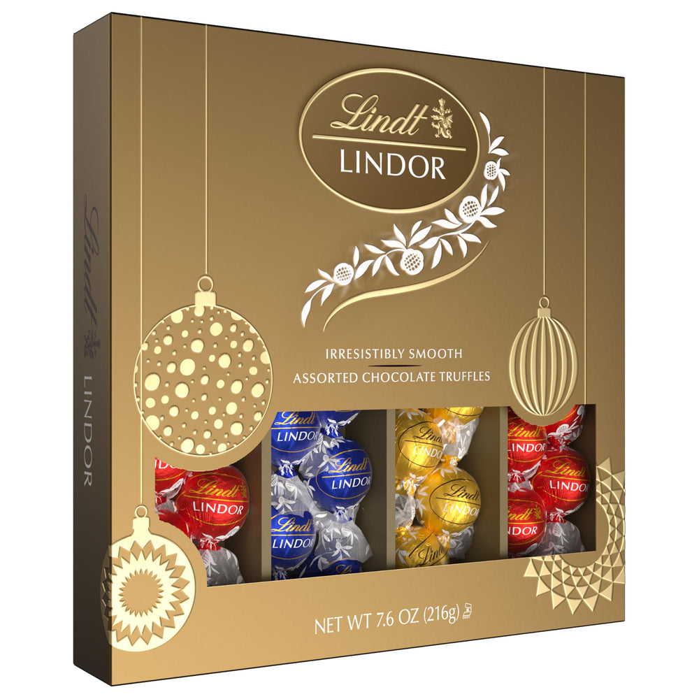 Lindt LINDOR gift box front view, ideal for gifting this holiday season