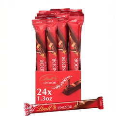Lindt LINDOR eight-pack milk chocolate truffle bars for sharing