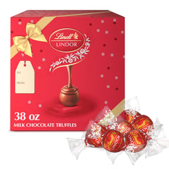 Lindt LINDOR Milk Chocolate Truffles gift box with 90 pieces for celebrations