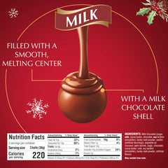 Lindt Lindor Milk Chocolate Truffles smooth melting center for a luxurious moment
