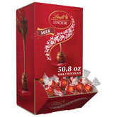 Lindt LINDOR Milk Truffles pack-shot shows a shareable gift option