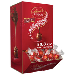 Lindt LINDOR Milk Truffles pack-shot shows a shareable gift option