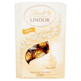 Lindt Lindor White Cornet 200g front view, ideal for sharing moments of indulgence