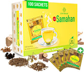 LINK SAMAHAN Ayurvedic tea packets with ginger and spice for daily comfort.