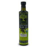 Liokareas Organic EVOO Koroneiki bottle close-up, premium cooking essential