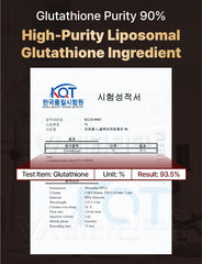 Packaging close-up of Liposomal Glutathione Ever Film highlighting high-purity formula.