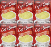 Lipton Cup-a-Soup Cream of Chicken being poured into a cup for a quick snack