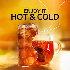 Lipton Decaf Black Tea Bags being steeped, releasing smooth, full-bodied aroma.
