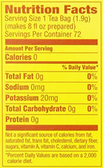 Lipton decaf tea bags in mug with steam and aroma