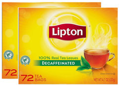 Lipton Decaffeinated Tea Bags packaging preserves flavor and freshness