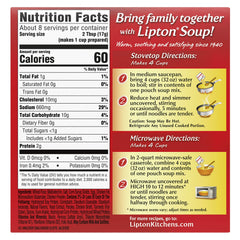 SOUP SECRETS Lipton chicken broth close-up highlighting rich flavor