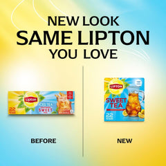 Lipton Southern Sweet Iced Tea Bags 2-pack packaging close-up, great value for gatherings
