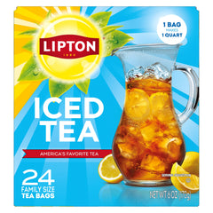 Lipton Unsweetened Iced Tea Bags steeping in a pitcher for a refreshing zero-calorie drink.