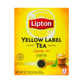 Lipton Yellow Label loose tea leaves for a bold brew.