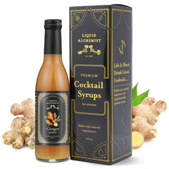 Liquid Alchemist Ginger Syrup bottle—real ingredients for premium cocktails.