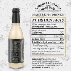 Liquid Alchemist orgeat syrup toasted almonds visible for rich flavor.