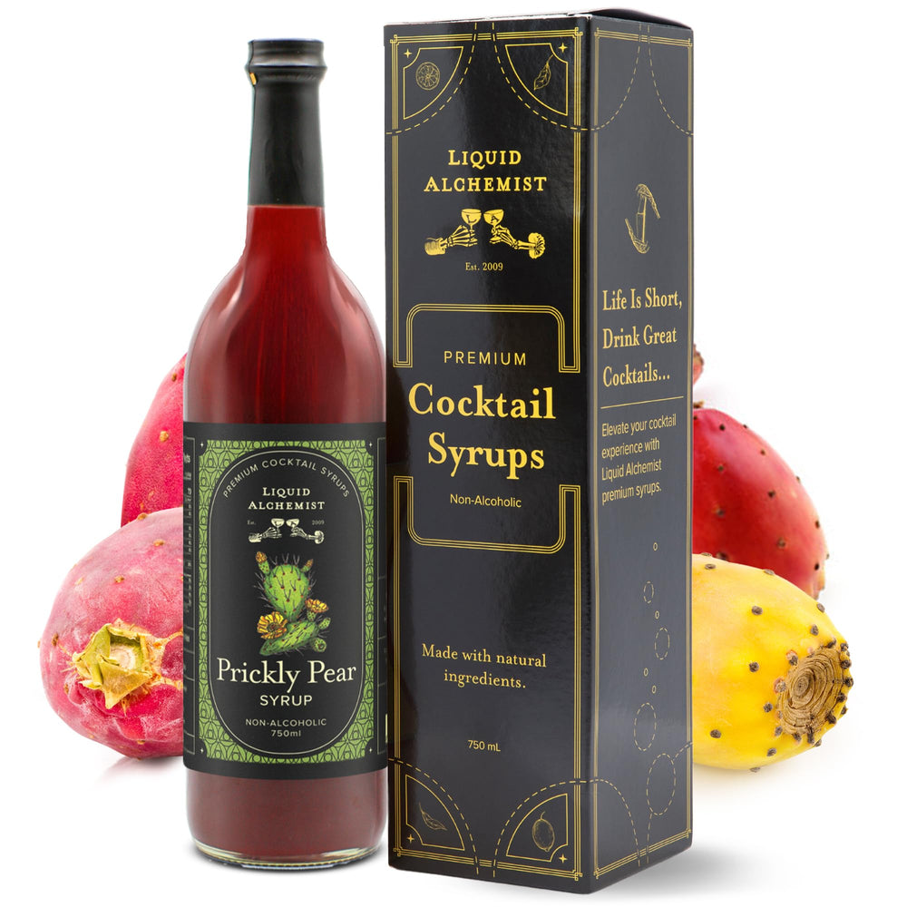 Liquid Alchemist Prickly Pear Syrup bottle – vibrant color for cocktails
