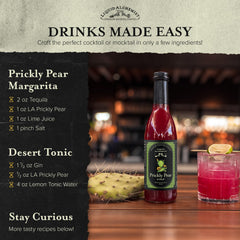 Liquid Alchemist Prickly Pear Syrup with lime for cocktails