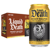 Liquid Death Sweet Reaper bottle – bold black tea flavor with lower sugar.