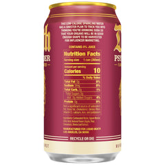 Liquid Death pouring Psycho Cider into glass to showcase effervescence and aroma