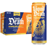 Liquid Death Orange Horror can for a crisp, zero sugar energy boost.