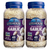 Litehouse Freeze Dried Garlic jar with 45 cloves for pantry convenience.