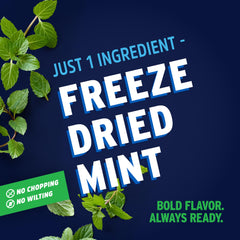 Litehouse Freeze Dried Mint jar close-up highlighting freshness and aroma, convenient for recipes.