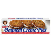 Little Debbie Oatmeal Creme Pies pack shot for convenient on-the-go snacking.