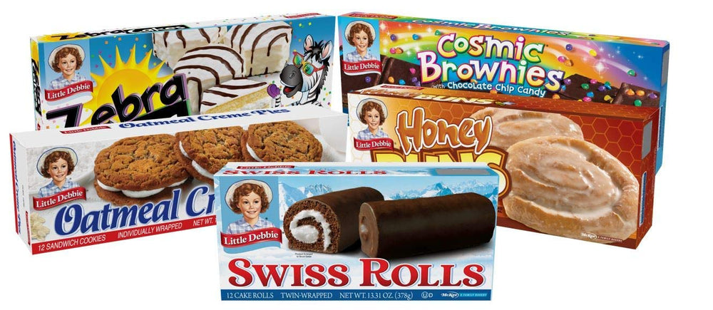 Little Debbie Zebra Cakes box: convenient on-the-go snack for kids and adults.