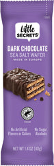 Little Secrets dark chocolate crispy wafers pack with sea salt, ideal for lunchboxes.
