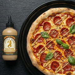 Little Zing Danish Mustard sandwich topping enhances bread with bold flavor.