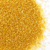 LittleStar Gold Sanding Sugar crystals close-up for sparkling cake decoration.