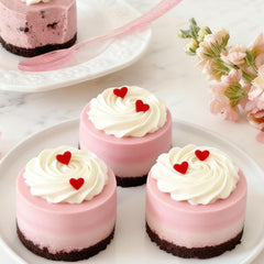 LittleStar red heart sprinkles decorate macarons for a Valentine touch.