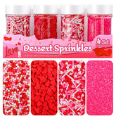 LittleStar Valentines red heart sprinkles decorate cookies with vibrant romance.