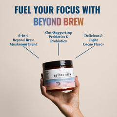 Live Conscious Beyond Brew cup and mug shows low caffeine use.