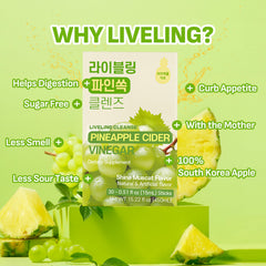 LIVELING 3-in-1 ACV shot with ShineMuscat in a glass, inviting a bright citrus sip for daily refreshment.