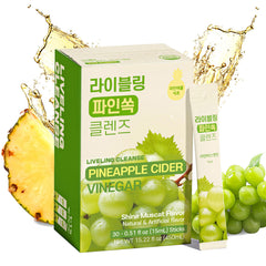 LIVELING Pineapple Cider Vinegar Stick pack showing refreshing flavor and on-the-go convenience.