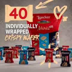 Loacker Minis vanilla wafers, smooth sweetness in a lunchbox.