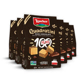Loacker Quadratini dark chocolate bites on a plate, ideal for a quick break