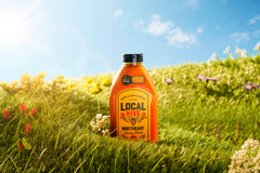 Local Hive Northeast Honey label detail highlights raw, unfiltered quality.