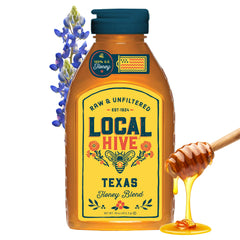 Local Hive Texas Honey bottle front view showing label and packaging