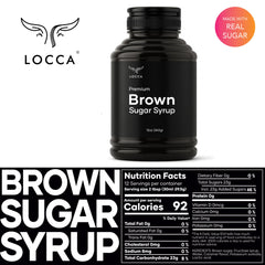 Locca label close-up showing premium ingredients for cafe quality drinks
