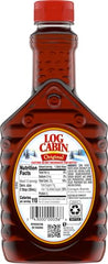 Close-up of Log Cabin Original Syrup pouring smoothly onto French toast.