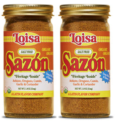 Loisa Sazón organic spice jar label highlights authentic Latin flavor