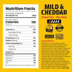 Long John Snacks dried salami stick close-up shows creamy cheddar texture and bold flavor.